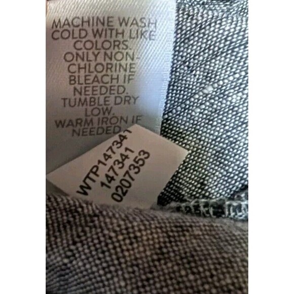 J Jill Love Linen Tunic Shirt Small Gray Long Sleeve - Picture 5 of 8